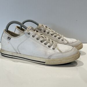 Vintage Converse One Star Triple White Leather Athletic Shoes Women 10 Men 8